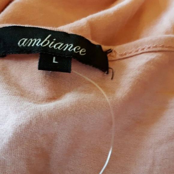 New Ambiance Coral Pink Spaghetti Strap Top Tank - Picture 4 of 6